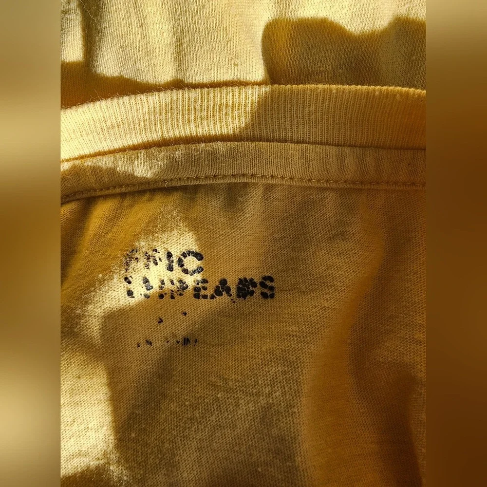 Kid's sz7 Butter Yellow Tie Dye T Shirt‎ Short Sleeve Casual Fall Spring Summer